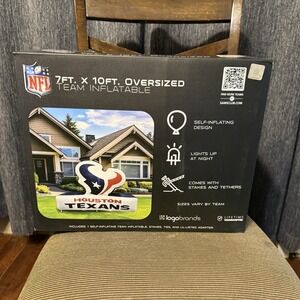 NFL Houston Texans Inflatable 7ft. X 10ft. Oversized Football Decor NEW LightsUp